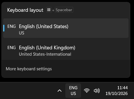 Keyboard Layouts